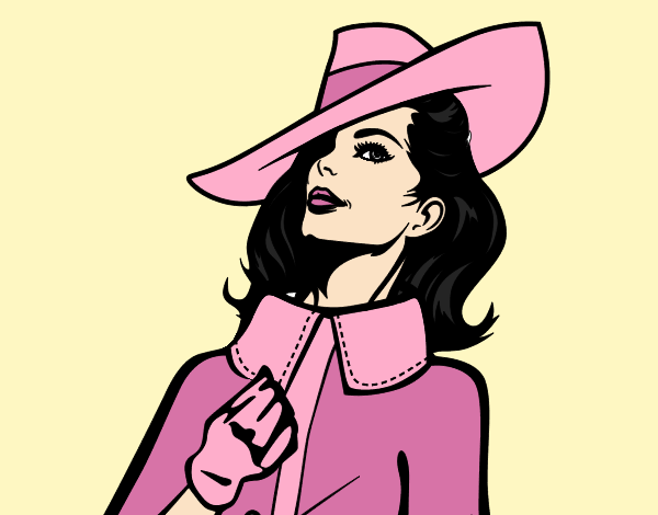 Coloring page Sophisticated woman painted byAnia