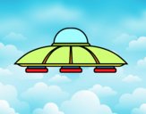 Coloring page UFO aliens painted byminh