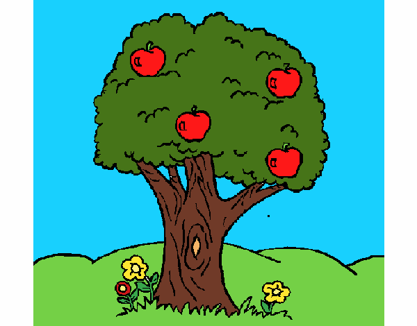 Coloring page Apple tree painted bypinkrose