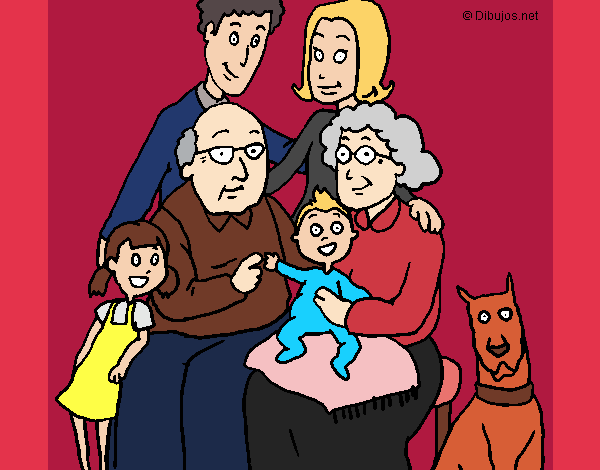 Coloring page Family  painted byAveta