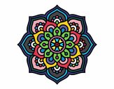 Coloring page Mandala concentration flower painted byAlanaDawn