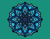 Coloring page Mandala simple symmetry  painted byTroy