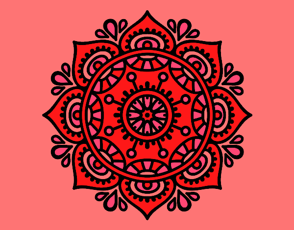 Coloring page Mandala to relax painted bybianca