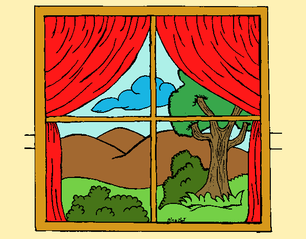 Coloring page Window painted byAnia