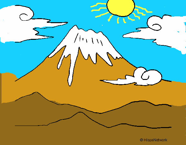 Coloring page Mount Fuji painted byALAN
