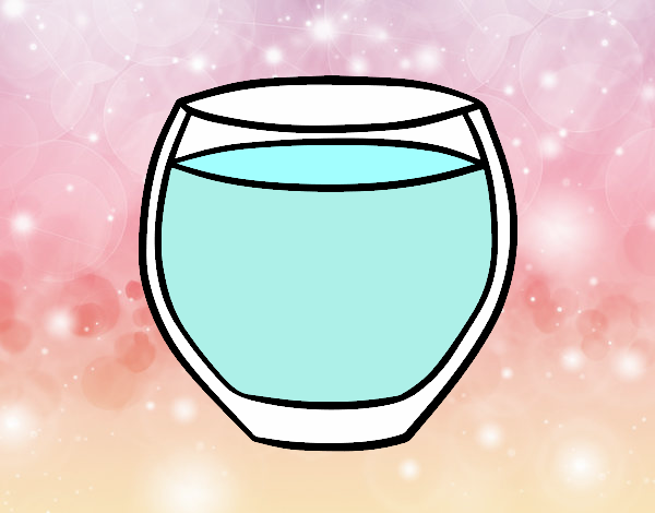 Coloring page Glass of water painted byTroy