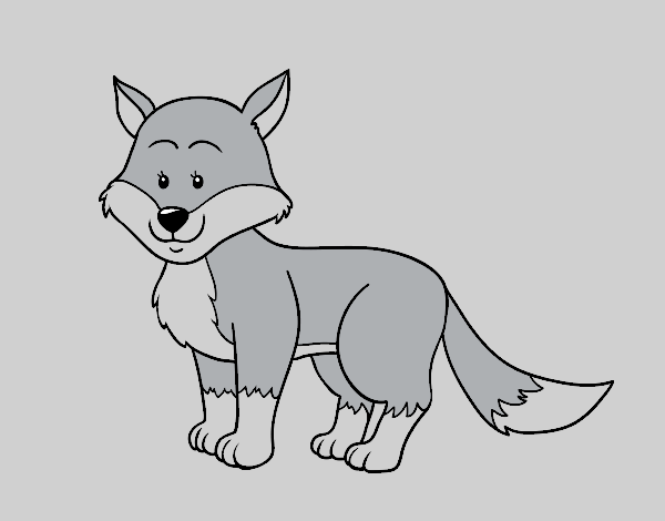 Coloring page A fox painted bybianca