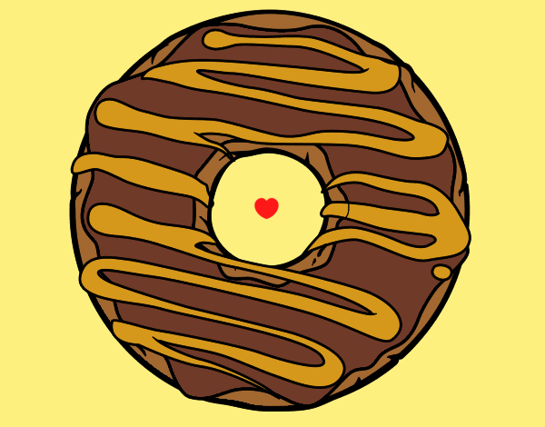 Coloring page Donut painted byAnia