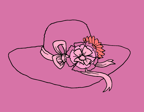 Hat with flowers