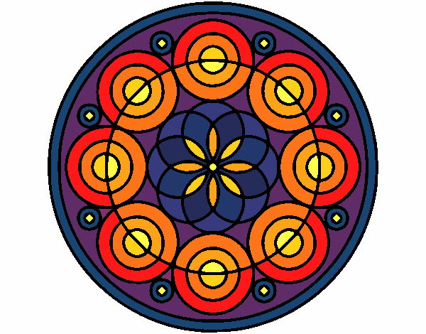 Coloring page Mandala 35 painted byPasserby42