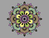 Coloring page Mandala floral flash painted byasshole