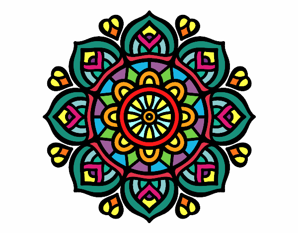 Coloring page Mandala for mental concentration painted byPasserby42