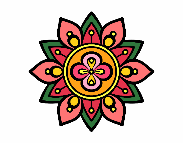 Coloring page Mandala lotus flower painted byPasserby42