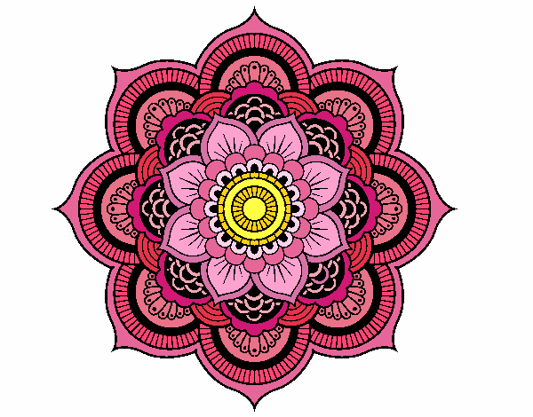 Coloring page Mandala oriental flower painted byPasserby42