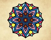 Coloring page Mandala simple symmetry  painted byHunter 