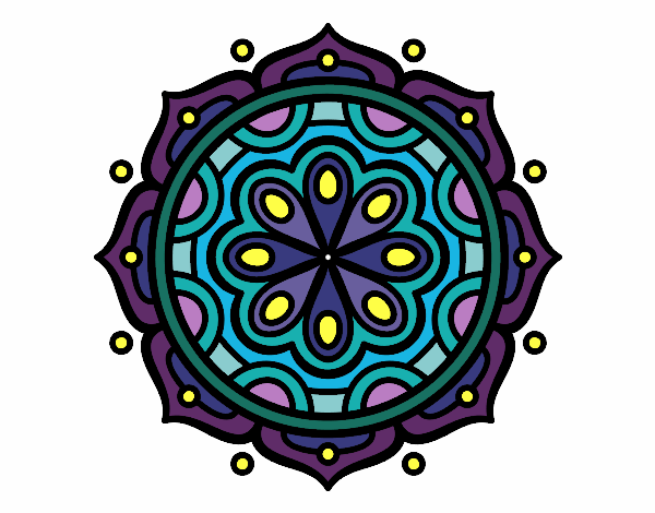 Coloring page Mandala to meditate painted byPasserby42