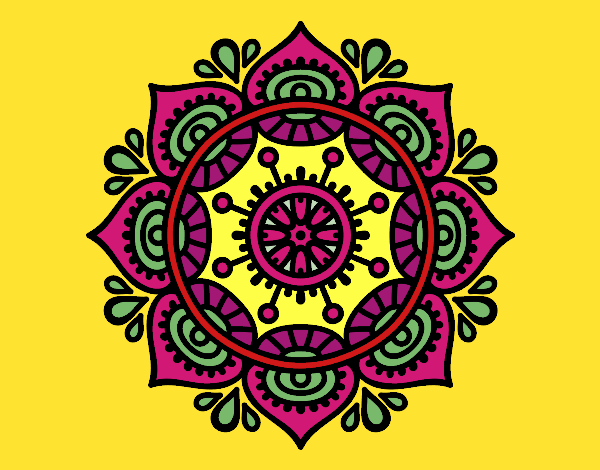 Coloring page Mandala to relax painted bybriana