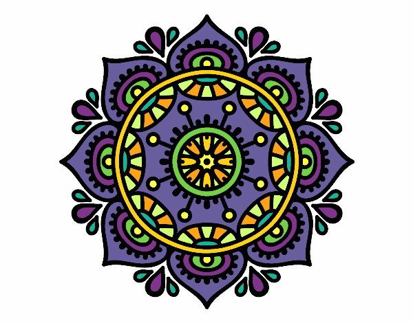 Coloring page Mandala to relax painted byPasserby42