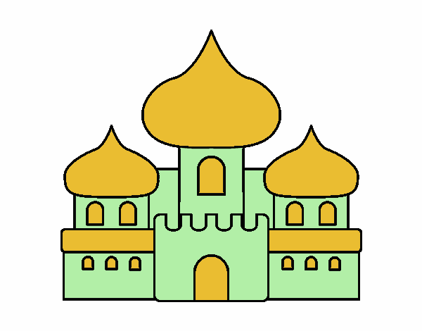 Coloring page Moorish castle painted bybianca