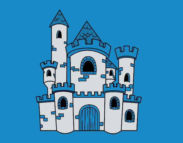 Coloring page Tale castle painted bybianca