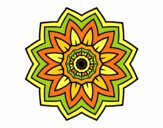 Coloring page Flower mandala of sunflower painted byPasserby42