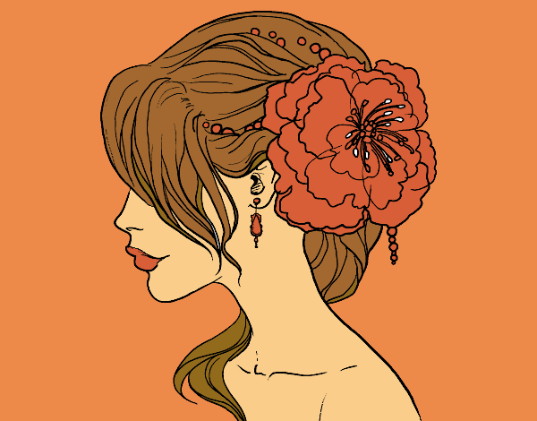 Flower wedding hairstyle