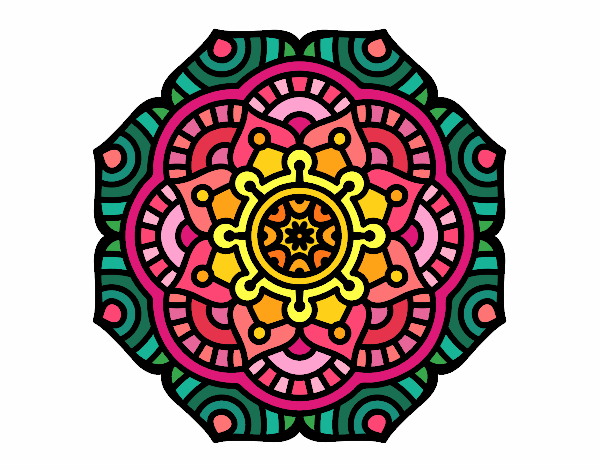 Coloring page Mandala conceptual flower painted byPasserby42