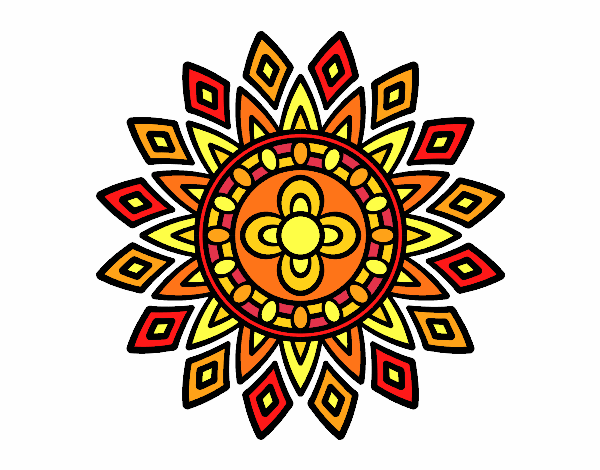 Coloring page Mandala flashes painted byPasserby42