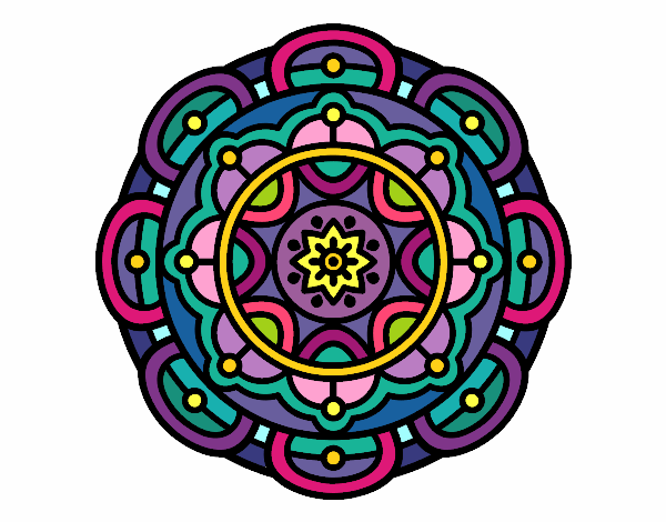 Coloring page Mandala for mental relaxation painted byPasserby42