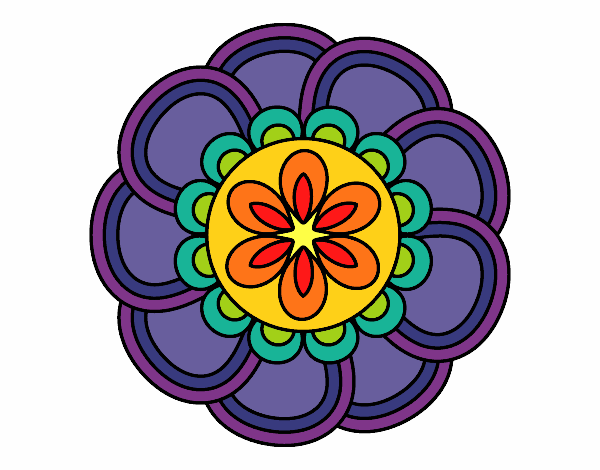 Coloring page Mandala petals painted byPasserby42