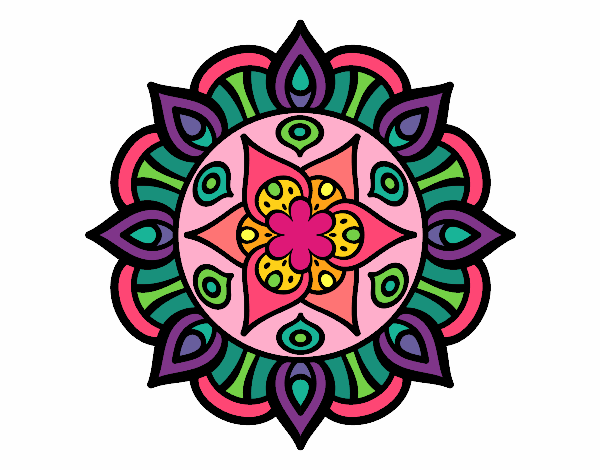 Coloring page Mandala vegetal life painted byPasserby42