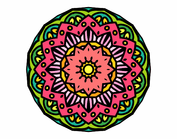 Coloring page Modernist mandala painted byPasserby42