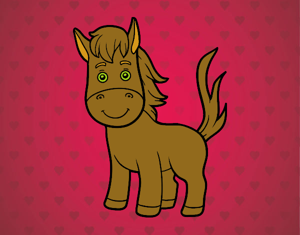 Coloring page A foal painted byAlexi
