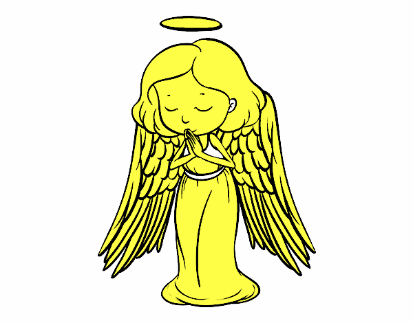 An angel praying
