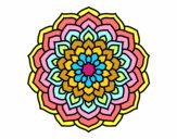 Coloring page Mandala flower petals painted byspend9556
