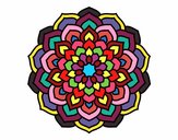 Coloring page Mandala flower petals painted byAlanaDawn