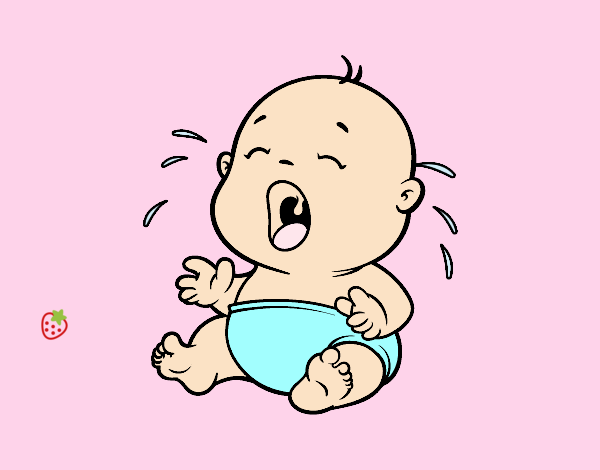 Coloring page Baby crying 1 painted byAnia