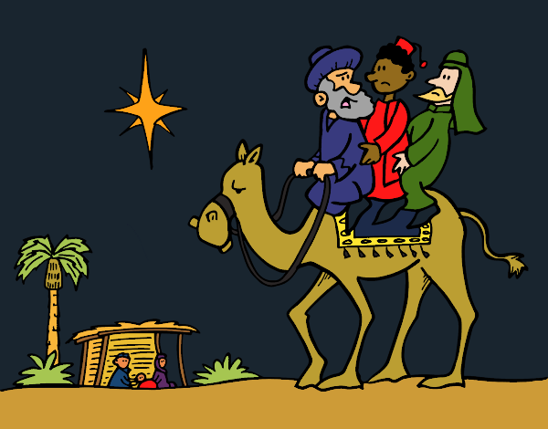 Coloring page The Wise Men painted byCharlotte