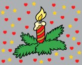 Coloring page Xmas candle painted byAnia