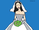 Coloring page Bride painted byAnia