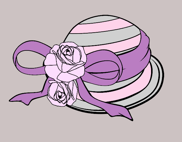 Coloring page Classical hat painted byAnia