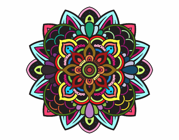 Coloring page Decorative mandala painted byMaddi