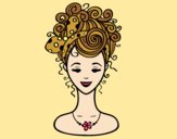 Coloring page Hairstyle with loop painted byAnia