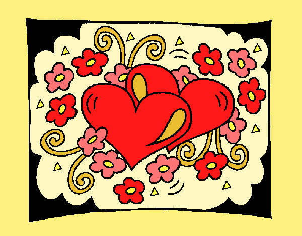 Hearts and flowers