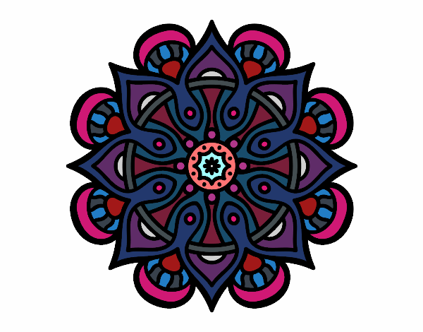 Coloring page Mandala arab world painted byPatricia 