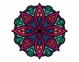 Coloring page Mandala for the concentration painted byPatricia 