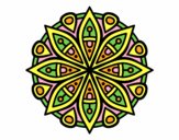 Coloring page Mandala for the concentration painted byMegg