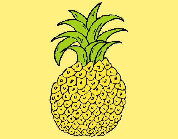 Coloring page pineapple painted byAnia