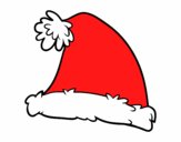 Coloring page A Santa Claus Christmas hat painted byeaster