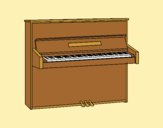 Coloring page An upright piano painted byAnia